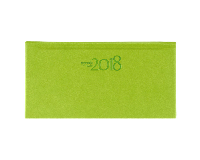 AGENDA DE BOLSILLO 2018 AB2018 VERDE CLARO